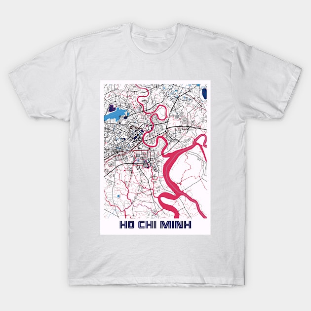 Ho Chi Minh - Vietnam MilkTea City Map T-Shirt by tienstencil